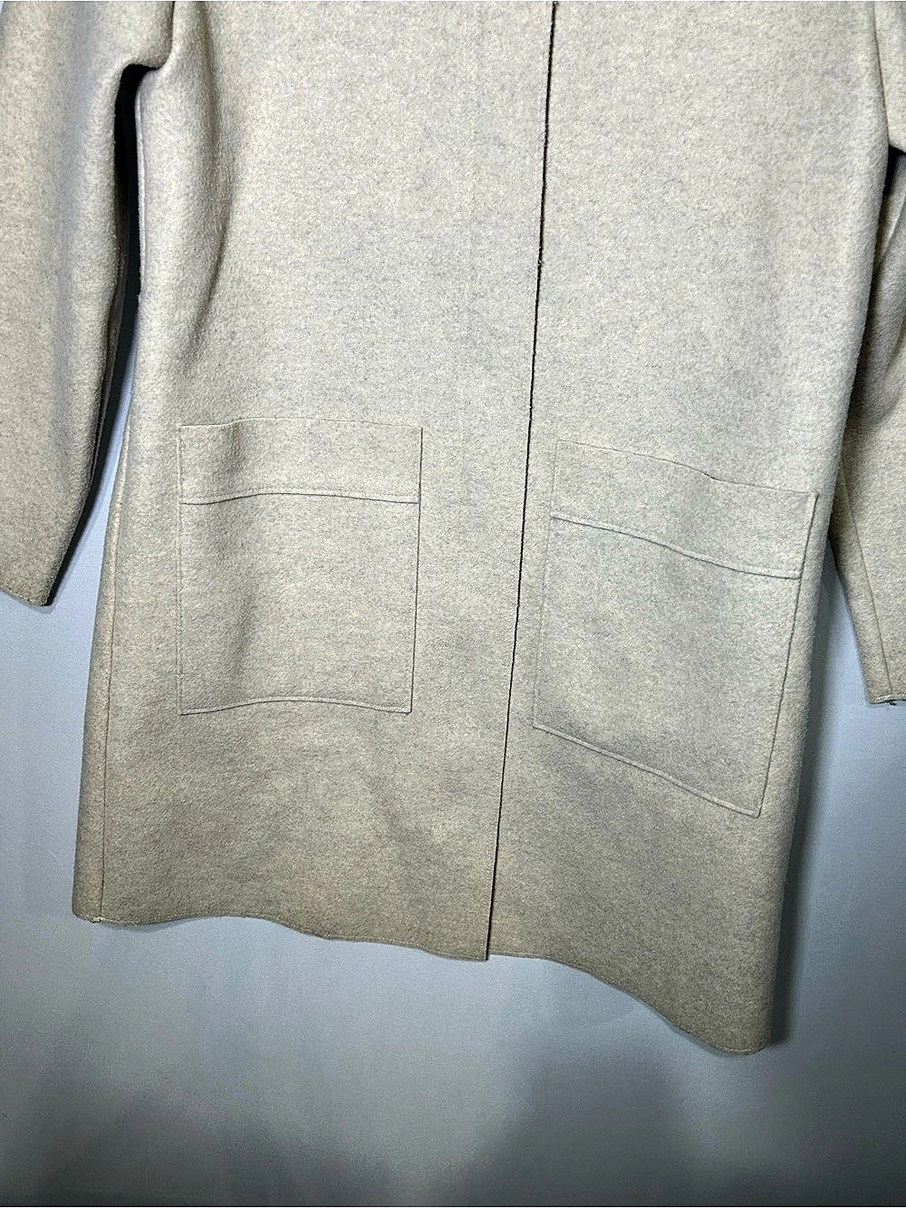 YAYA Oatmeal Hooded Zip Coat with Patch Pockets – EU 36/US Small - Picture 7 of 9